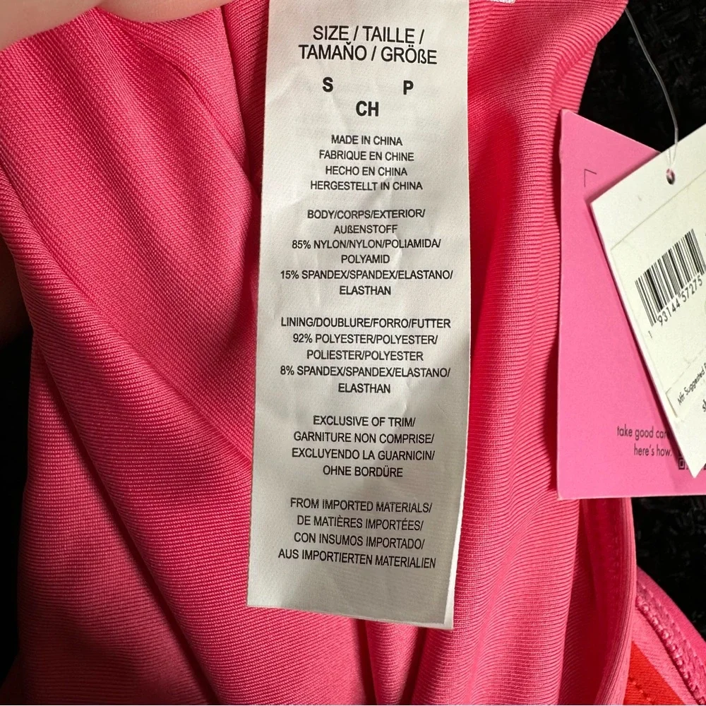 Nwt Kate Spade Hot‎ Pink Polka Dot  Flame Scarlett Bikini set XS/small